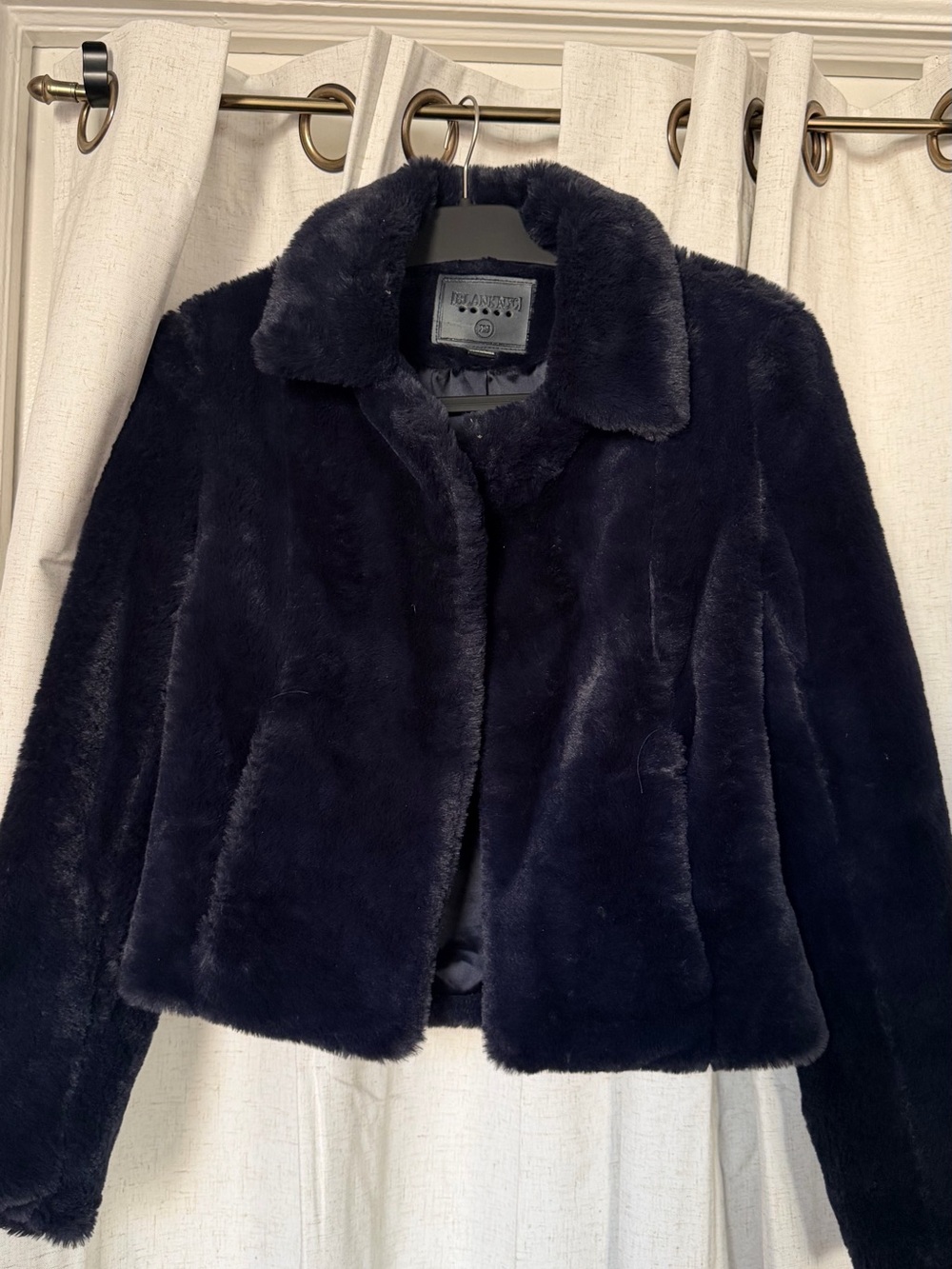 Blank NYC Black Faux Fur Teddy Jacket